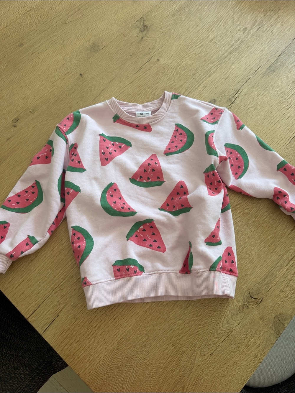 Zara Pink Watermelon Print Sweatshirt